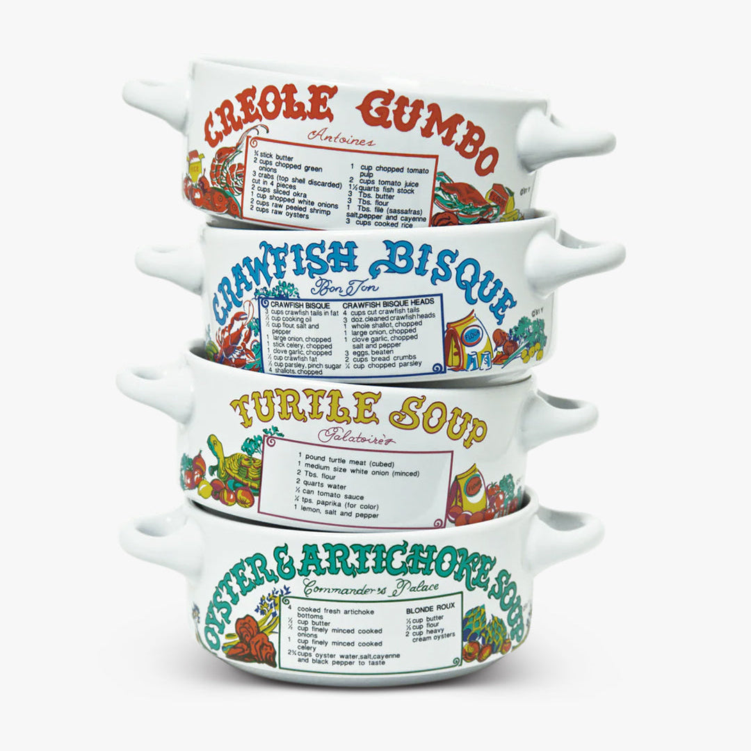 New Orleans Restaurant Recipe Soup Bowls